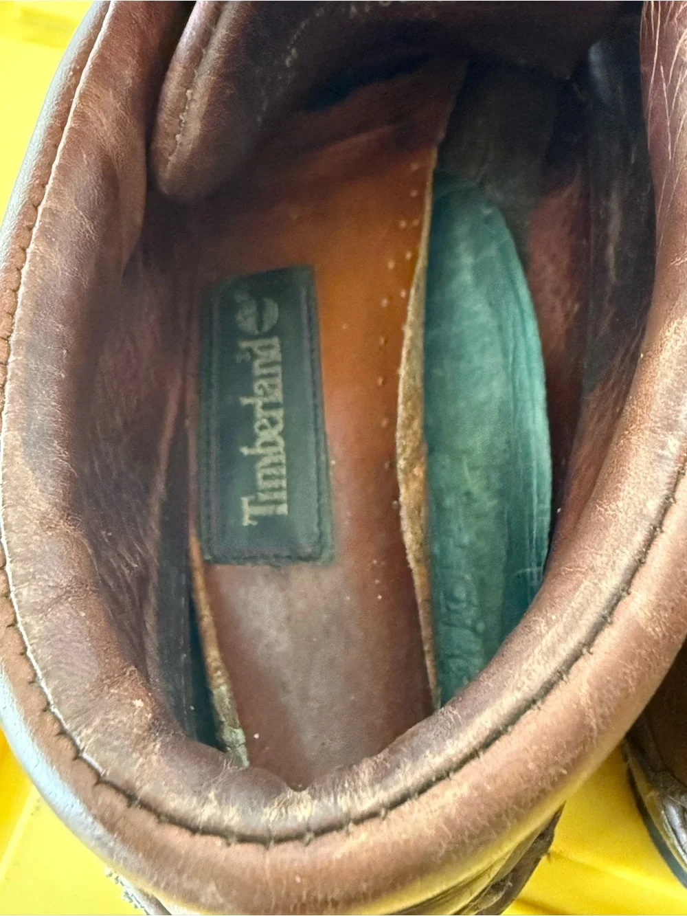 Vintage Timberland Men’s 10M Brown Leather Boots Made in USA Vibram Sole